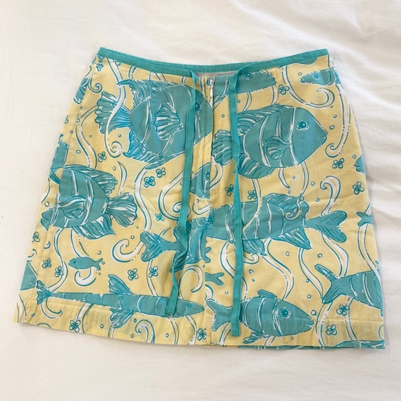 Lilly Pulitzer | Vintage Mini Skirt Fish Print - Picture 4 of 6
